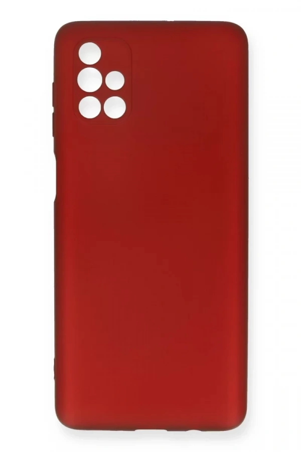 Samsung Galaxy M51 Kılıf First Silikon - Bordo