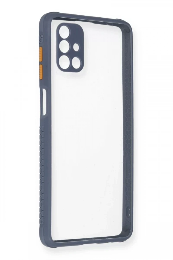 Samsung Galaxy M51 Kılıf Miami Şeffaf Silikon - Gri