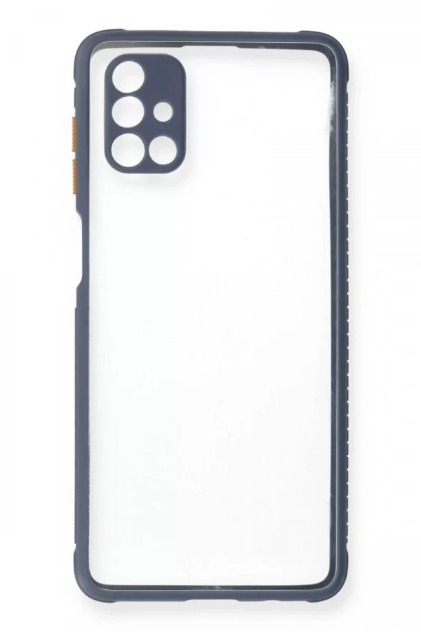 Samsung Galaxy M51 Kılıf Miami Şeffaf Silikon - Gri
