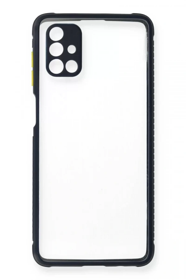 Samsung Galaxy M51 Kılıf Miami Şeffaf Silikon - Lacivert