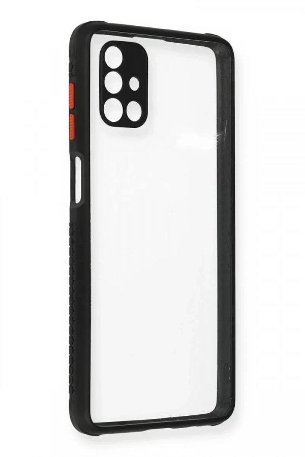 Samsung Galaxy M51 Kılıf Miami Şeffaf Silikon - Siyah