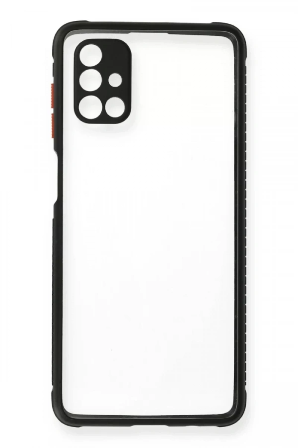 Samsung Galaxy M51 Kılıf Miami Şeffaf Silikon - Siyah