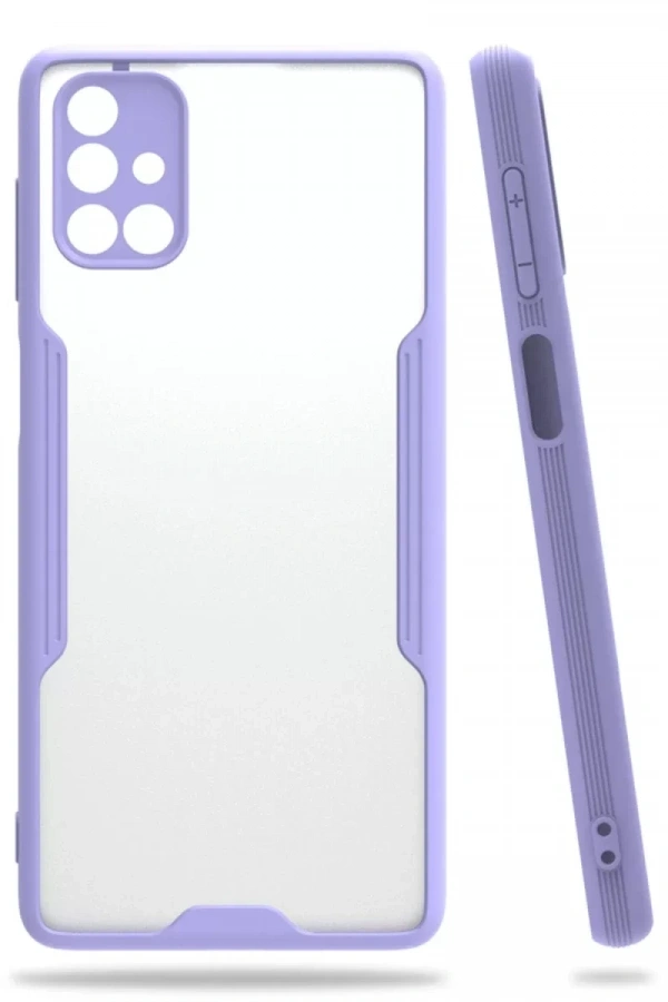 Samsung Galaxy M51 Kılıf Platin Silikon - Lila