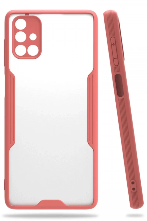 Samsung Galaxy M51 Kılıf Platin Silikon - Pembe