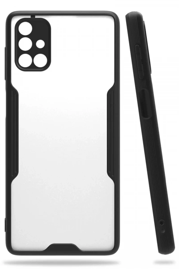 Samsung Galaxy M51 Kılıf Platin Silikon - Siyah