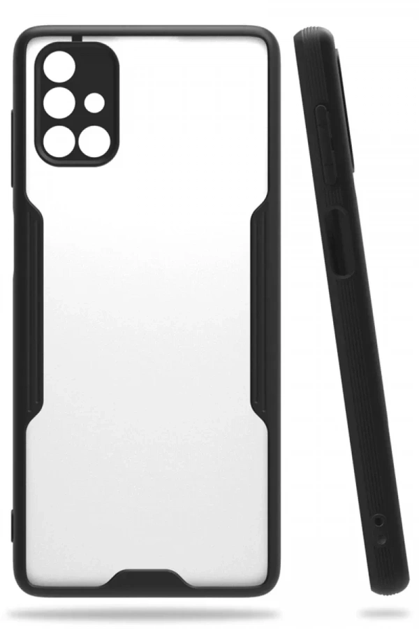 Samsung Galaxy M51 Kılıf Platin Silikon - Siyah