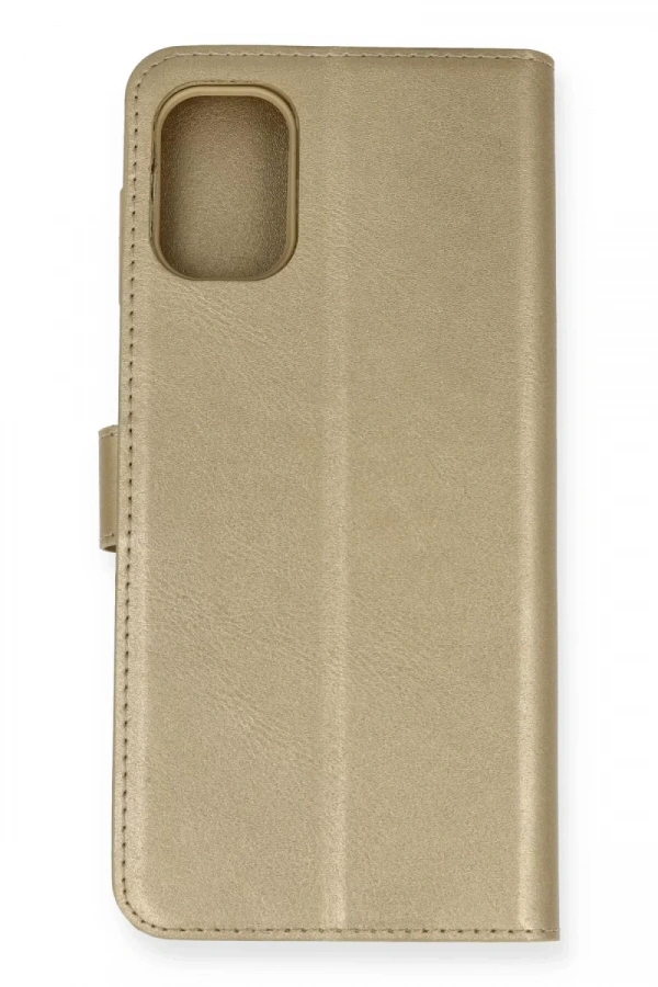 Samsung Galaxy M51 Trend S Plus Kapaklı Kılıf - Gold