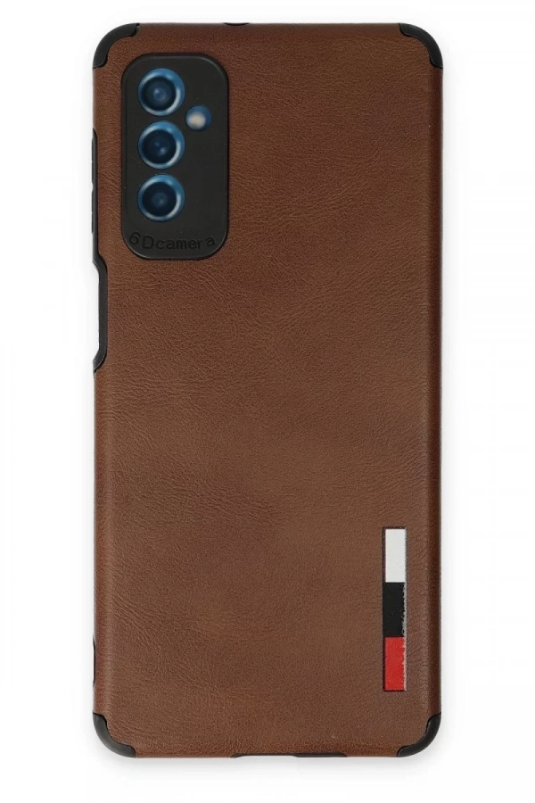 Samsung Galaxy M52 5G Kılıf Loop Deri Silikon - Kahverengi