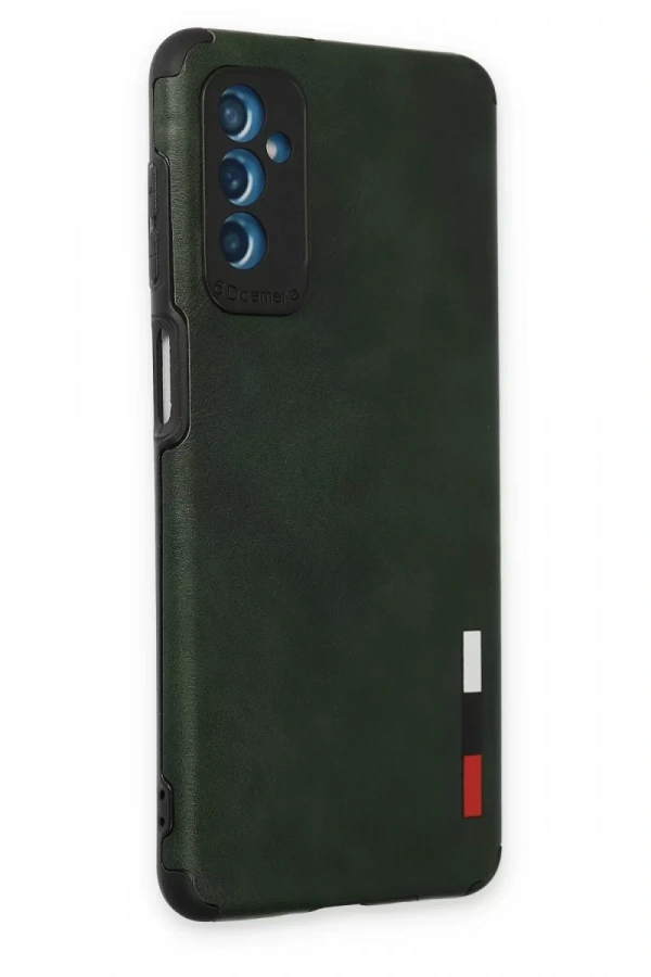 Samsung Galaxy M52 5G Kılıf Loop Deri Silikon - Yeşil