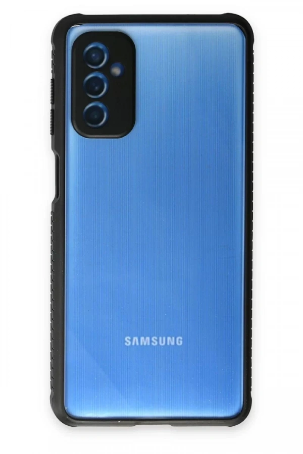 Samsung Galaxy M52 5G Kılıf Miami Şeffaf Silikon - Siyah