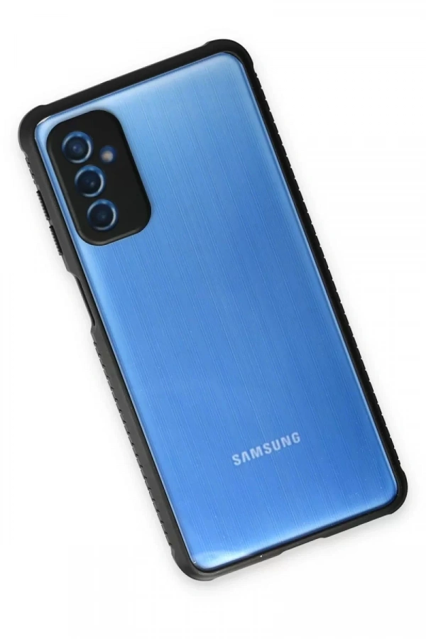 Samsung Galaxy M52 5G Kılıf Miami Şeffaf Silikon - Siyah