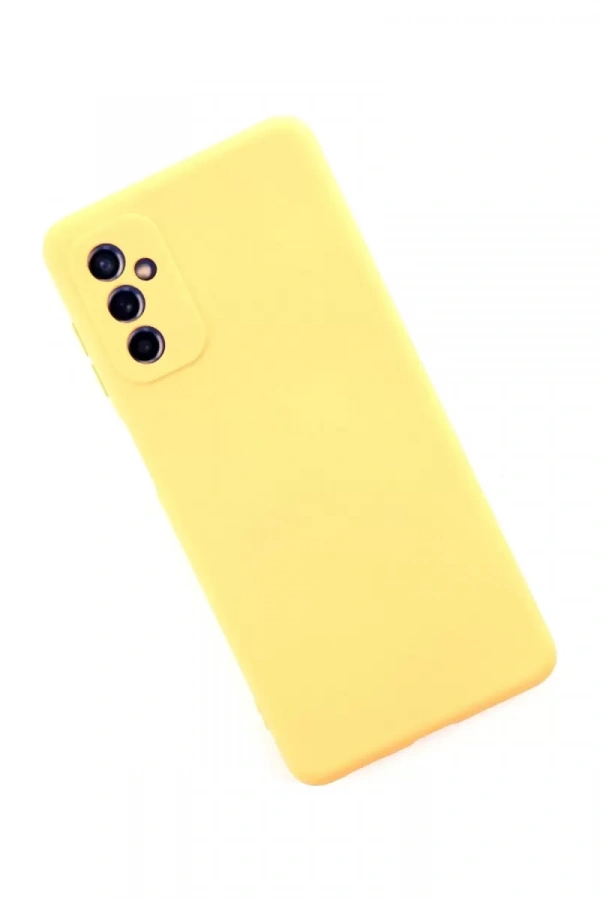 Samsung Galaxy M52 5G Kılıf Nano içi Kadife Silikon - Sarı