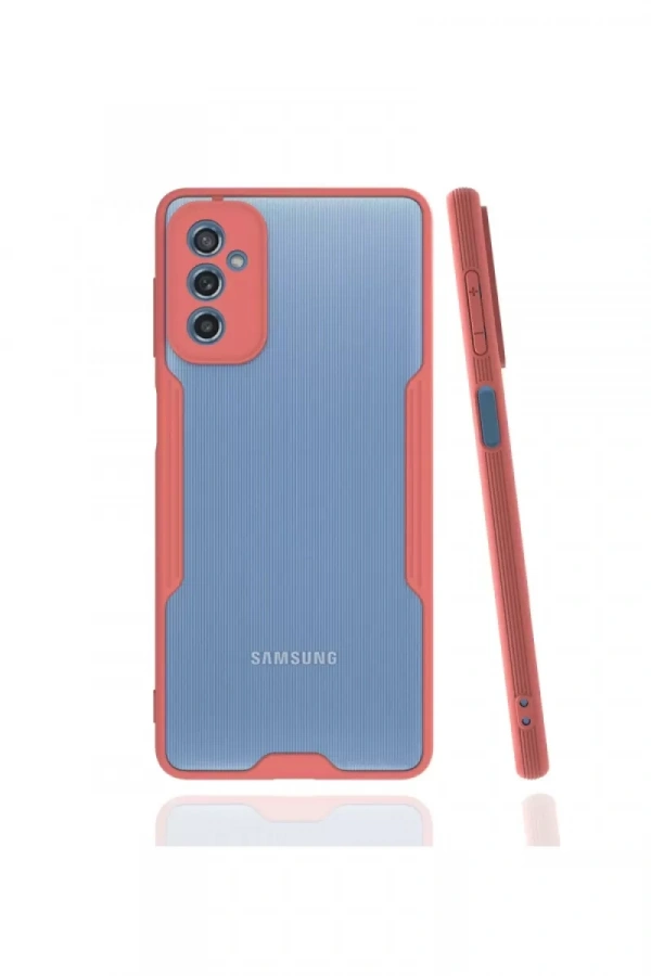 Samsung Galaxy M52 5G Kılıf Platin Silikon - Pembe