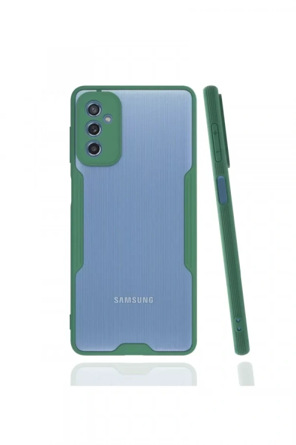 Samsung Galaxy M52 5G Kılıf Platin Silikon - Yeşil