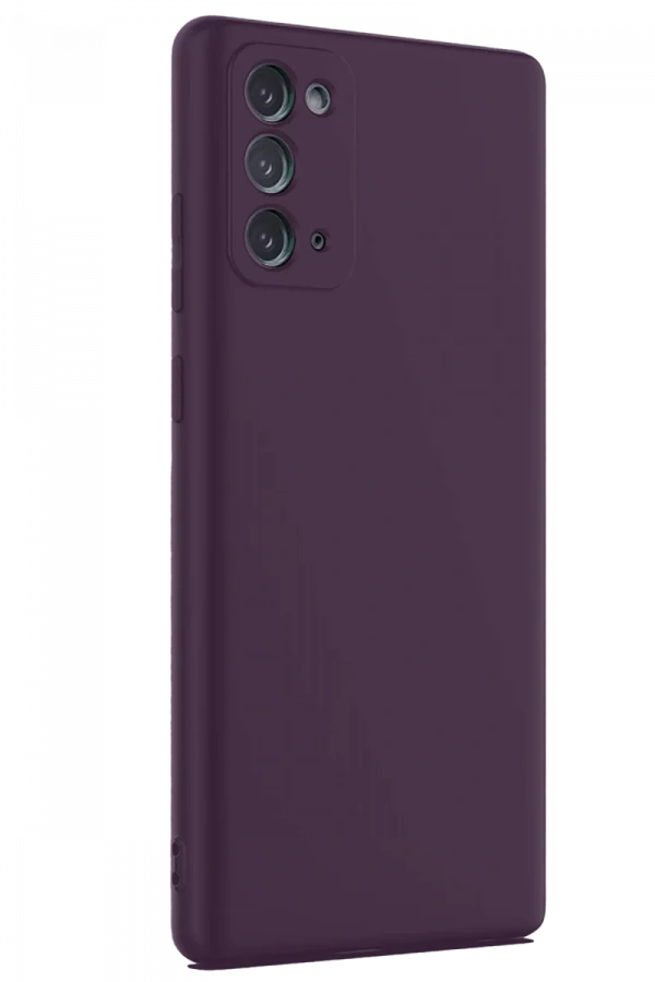 Samsung Galaxy Note 20 Kılıf First Silikon - Mürdüm