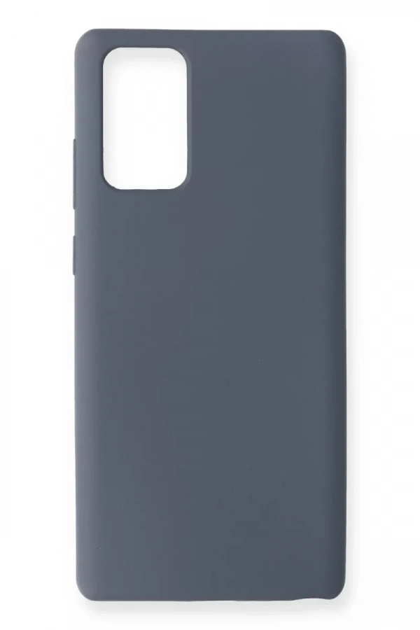 Samsung Galaxy Note 20 Kılıf Nano içi Kadife Silikon - Gri