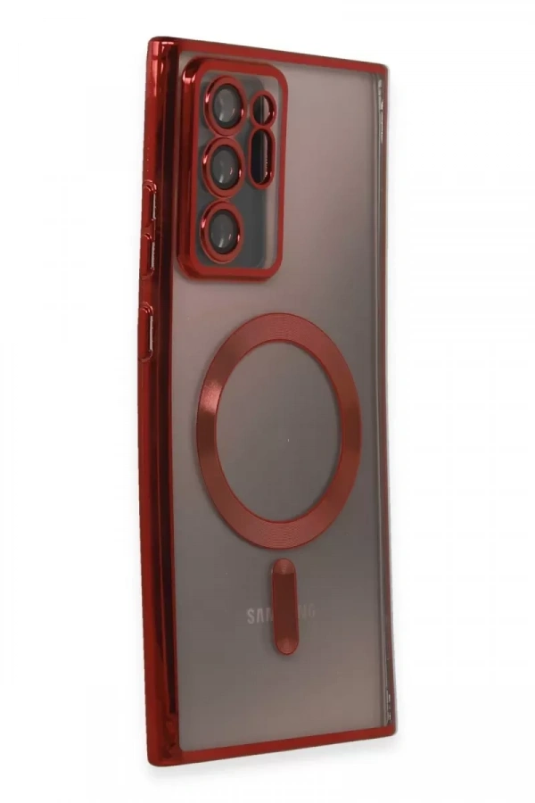 Samsung Galaxy Note 20 Ultra Kılıf Kross Magneticsafe Kapak - Kırmızı