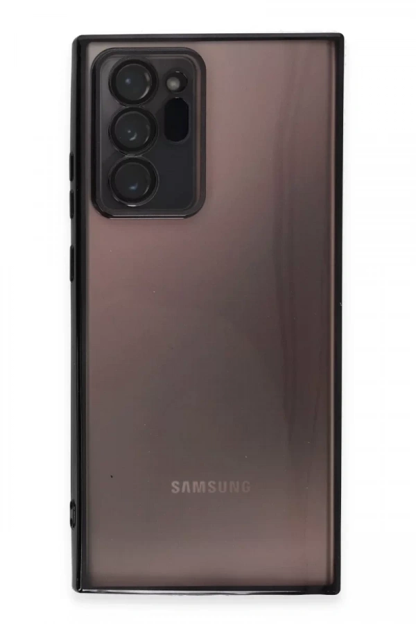 Samsung Galaxy Note 20 Ultra Kılıf Lensli Silikon - Siyah