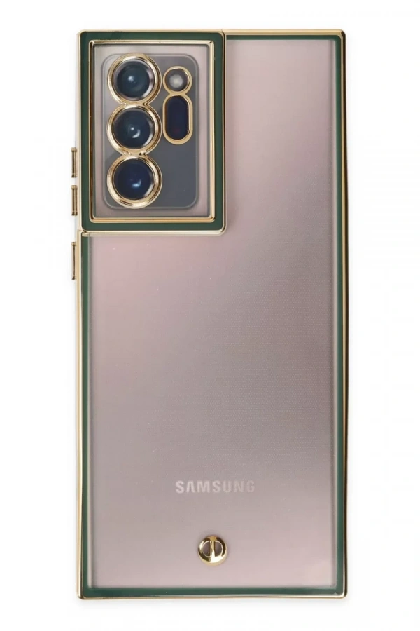 Samsung Galaxy Note 20 Ultra Kılıf Liva Lens Silikon - Yeşil