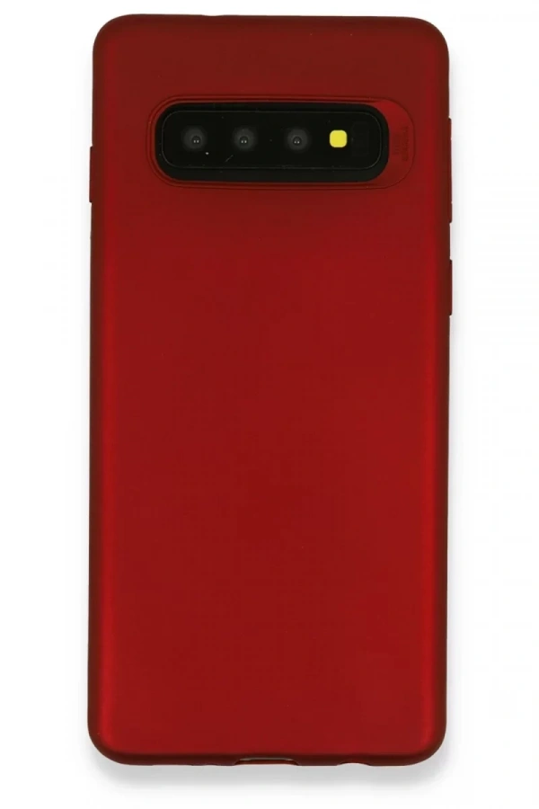 Samsung Galaxy S10 Plus Kılıf First Silikon - Bordo