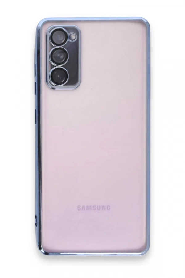 Samsung Galaxy S20 FE Kılıf Lensli Silikon - Açık Mavi