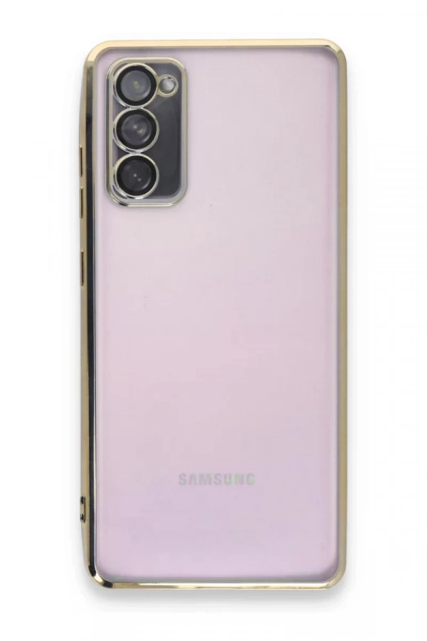 Samsung Galaxy S20 FE Kılıf Lensli Silikon - Gold