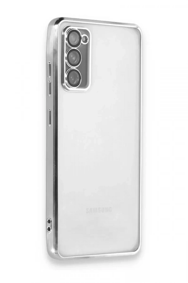 Samsung Galaxy S20 FE Kılıf Lensli Silikon - Gümüş