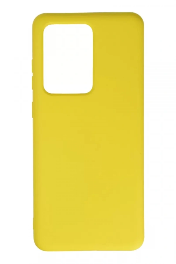 Samsung Galaxy S20 Ultra Kılıf Nano içi Kadife Silikon - Sarı