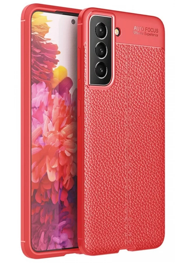 Samsung Galaxy S21 FE Kılıf Auto Focus Kapak - Kırmızı