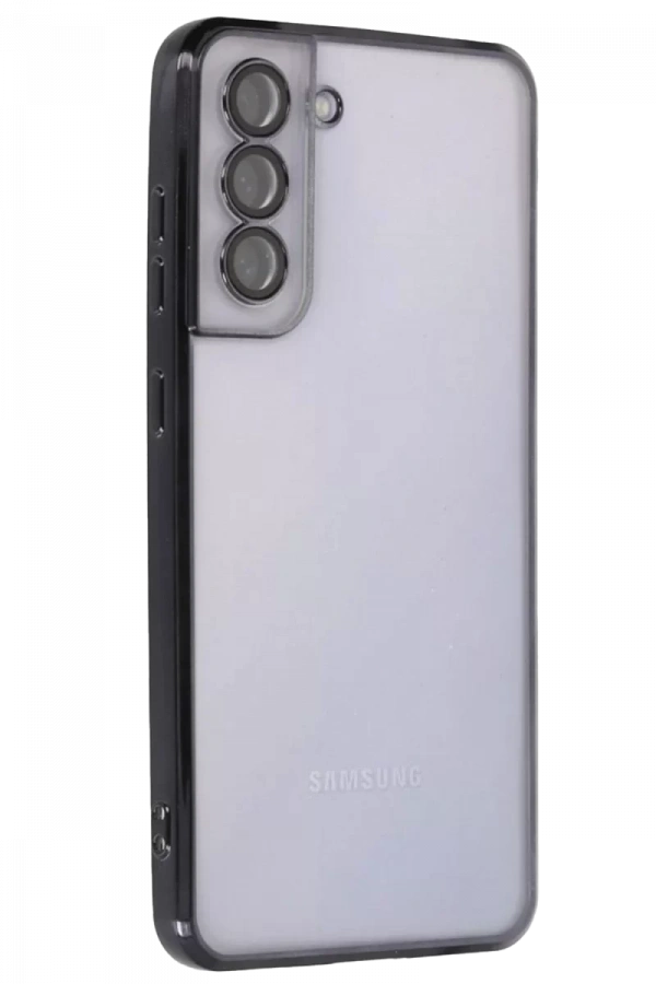 Samsung Galaxy S21 FE Kılıf Lensli Silikon - Siyah