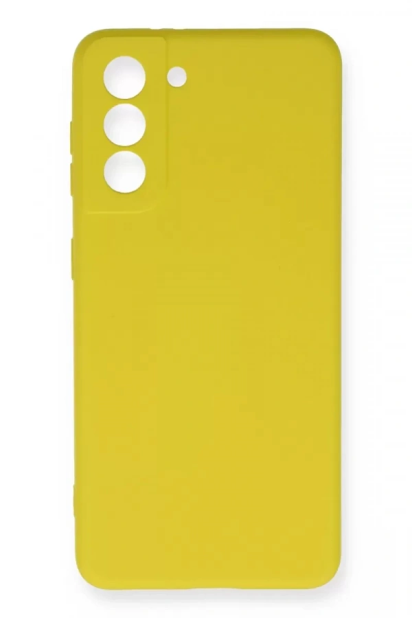 Samsung Galaxy S21 FE Kılıf Nano içi Kadife Silikon - Sarı