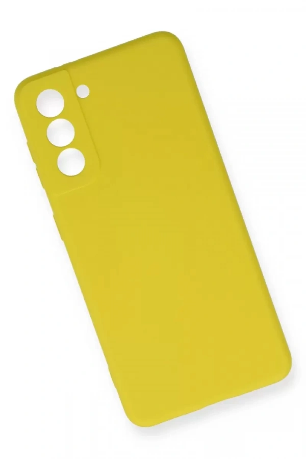 Samsung Galaxy S21 FE Kılıf Nano içi Kadife Silikon - Sarı