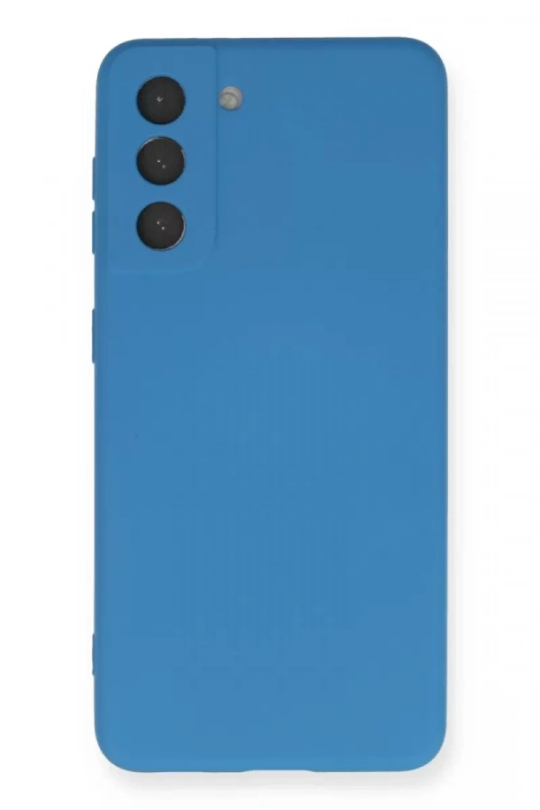 Samsung Galaxy S21 Kılıf Nano içi Kadife Silikon - Mavi