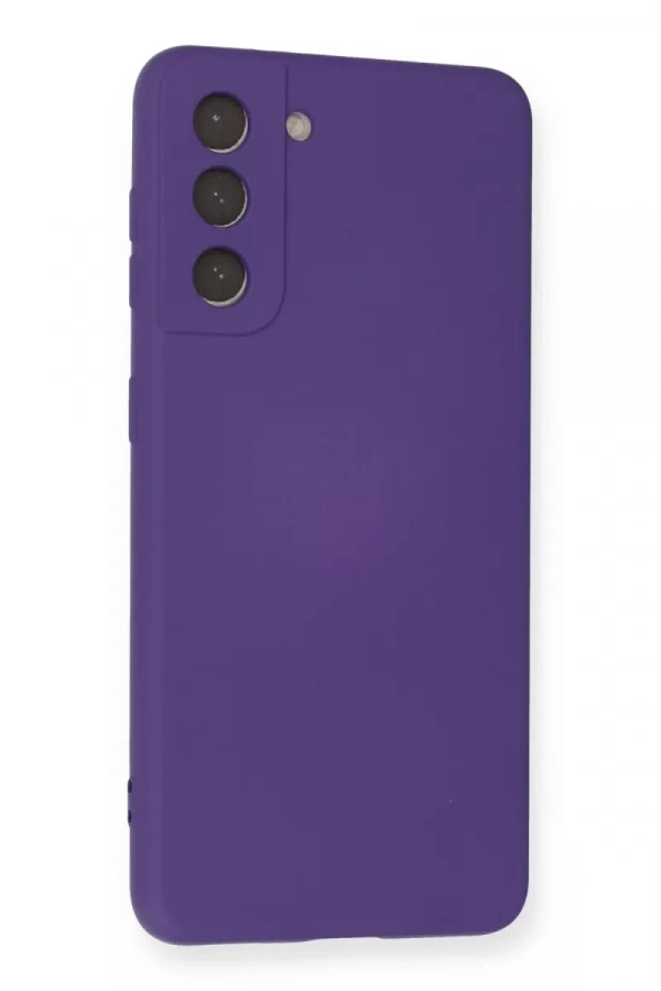 Samsung Galaxy S21 Kılıf Nano içi Kadife Silikon - Mor