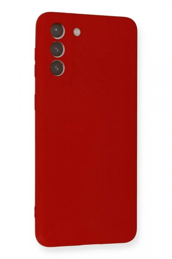 Samsung Galaxy S21 Plus Kılıf Nano içi Kadife Silikon - Kırmızı