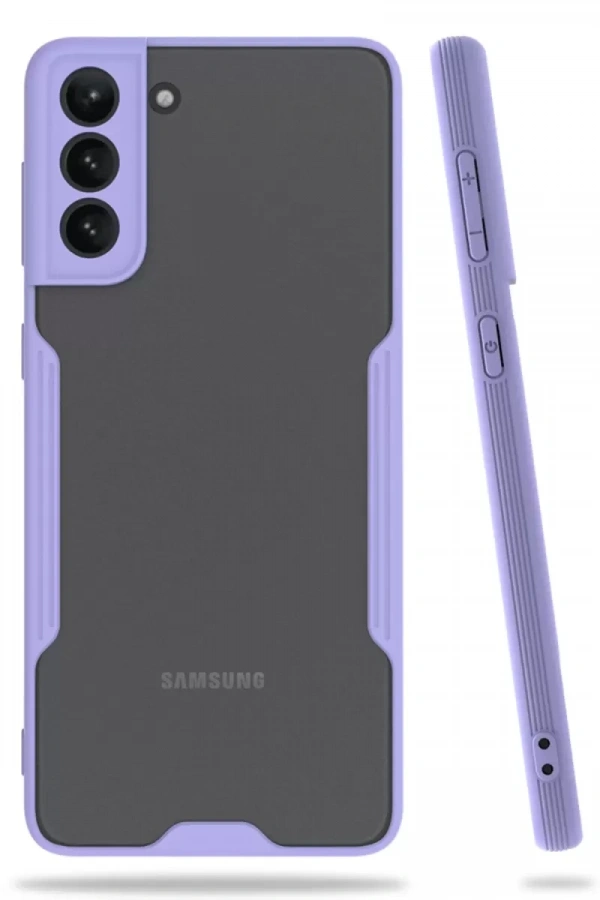 Samsung Galaxy S21 Plus Kılıf Platin Silikon - Lila