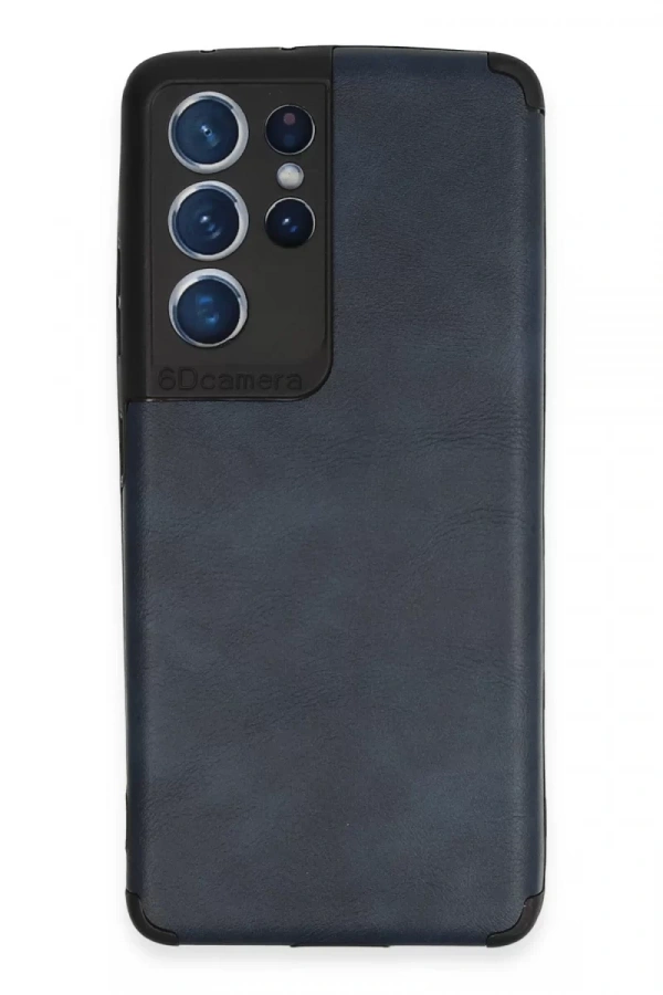 Samsung Galaxy S21 Ultra Kılıf Loop Deri Silikon - Lacivert