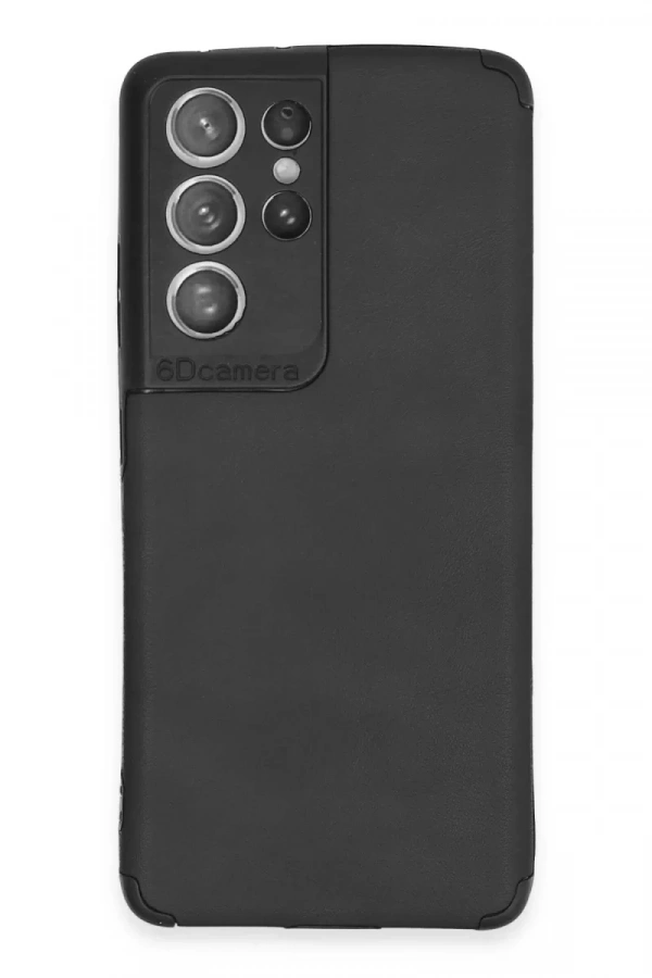 Samsung Galaxy S21 Ultra Kılıf Loop Deri Silikon - Siyah