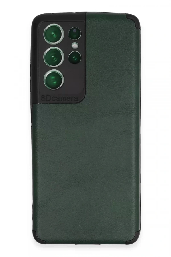 Samsung Galaxy S21 Ultra Kılıf Loop Deri Silikon - Yeşil