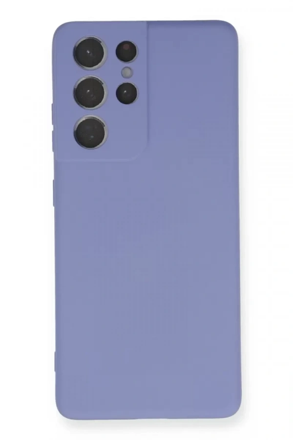 Samsung Galaxy S21 Ultra Kılıf Nano içi Kadife Silikon - Lila