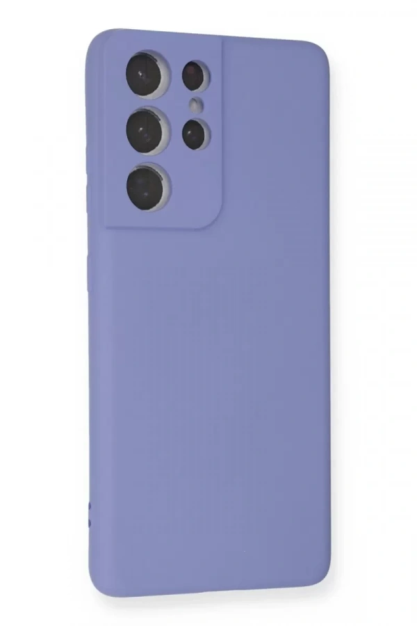 Samsung Galaxy S21 Ultra Kılıf Nano içi Kadife Silikon - Lila