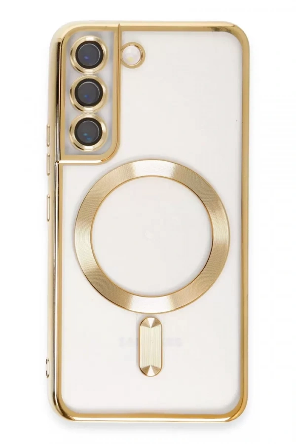 Samsung Galaxy S22 Kılıf Kross Magneticsafe Kapak - Gold