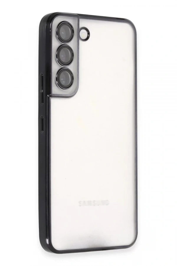 Samsung Galaxy S22 Kılıf Lensli Silikon - Siyah