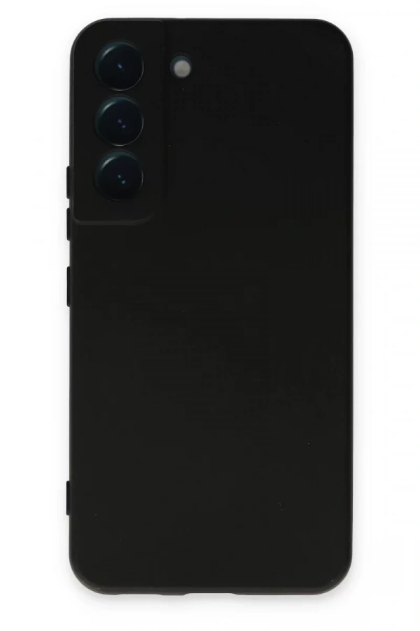 Samsung Galaxy S22 Kılıf Nano içi Kadife Silikon - Siyah