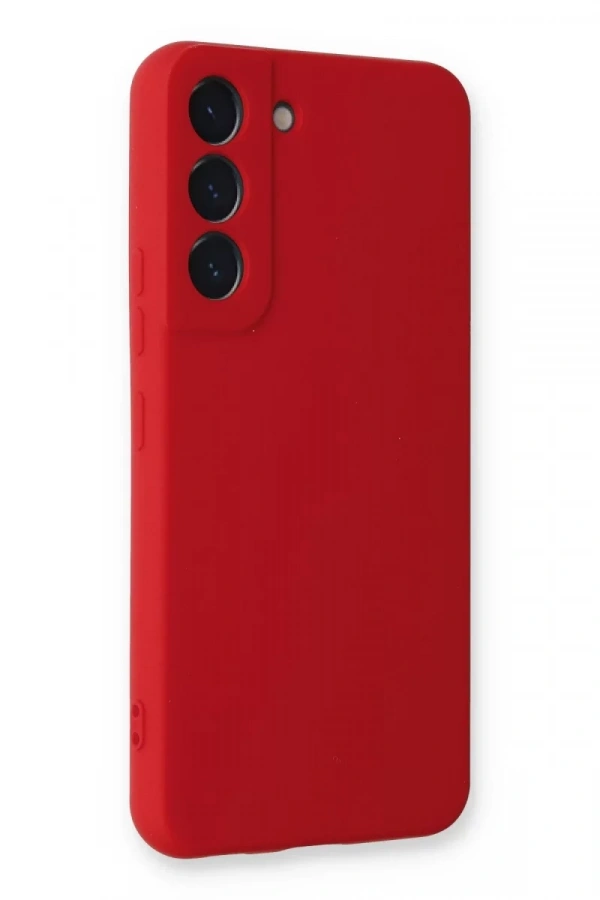 Samsung Galaxy S22 Plus Kılıf Nano içi Kadife Silikon - Kırmızı