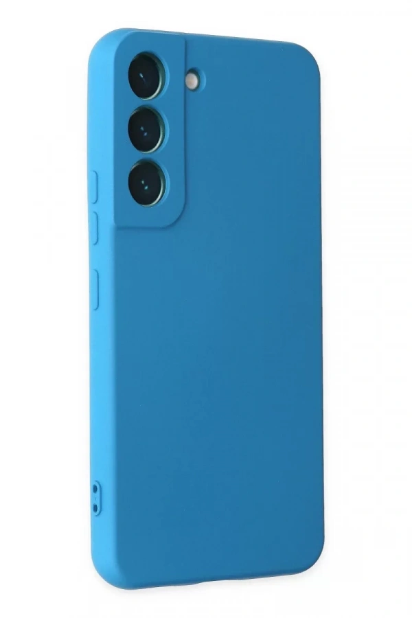 Samsung Galaxy S22 Plus Kılıf Nano içi Kadife Silikon - Mavi