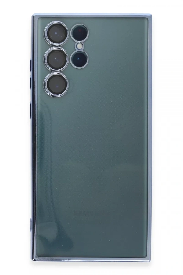 Samsung Galaxy S22 Ultra Kılıf Lensli Silikon - Açık Mavi