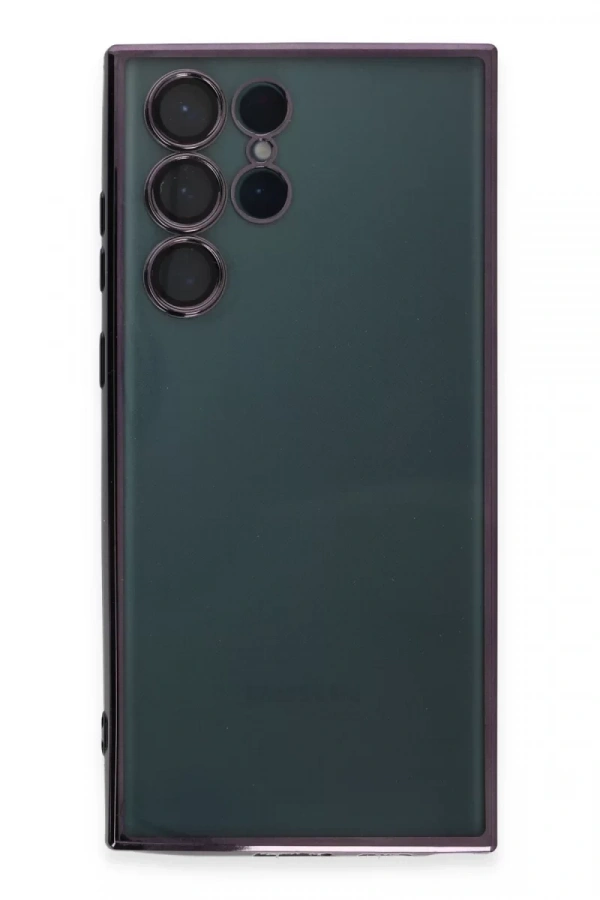 Samsung Galaxy S22 Ultra Kılıf Lensli Silikon - Mor