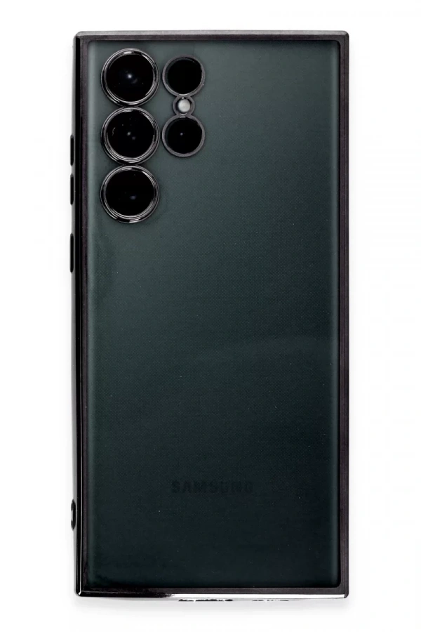 Samsung Galaxy S22 Ultra Kılıf Lensli Silikon - Siyah