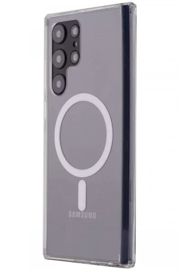 Samsung Galaxy S22 Ultra Kılıf Magneticsafe Şeffaf Silikon - Şeffaf